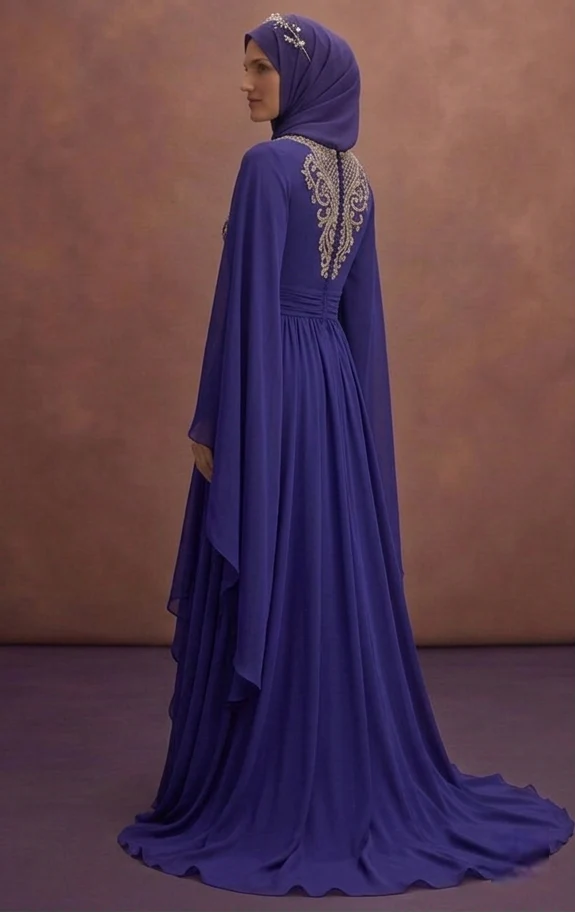 Empire Waist Muslim Prom Dresses – Elegant Flowing Styles - Image 3