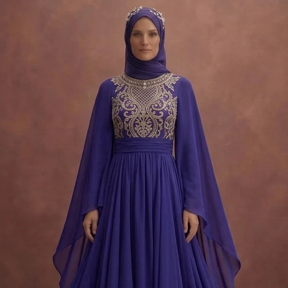 Empire Waist Muslim Prom Dresses – Elegant Flowing Styles - Image 4