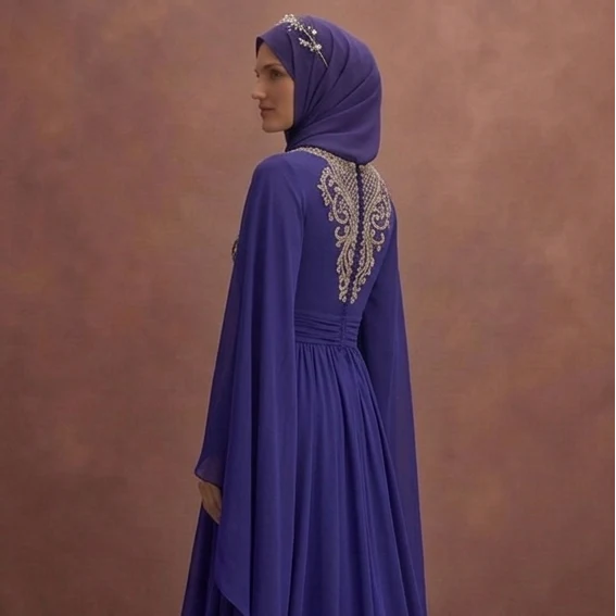Empire Waist Muslim Prom Dresses – Elegant Flowing Styles - Image 5
