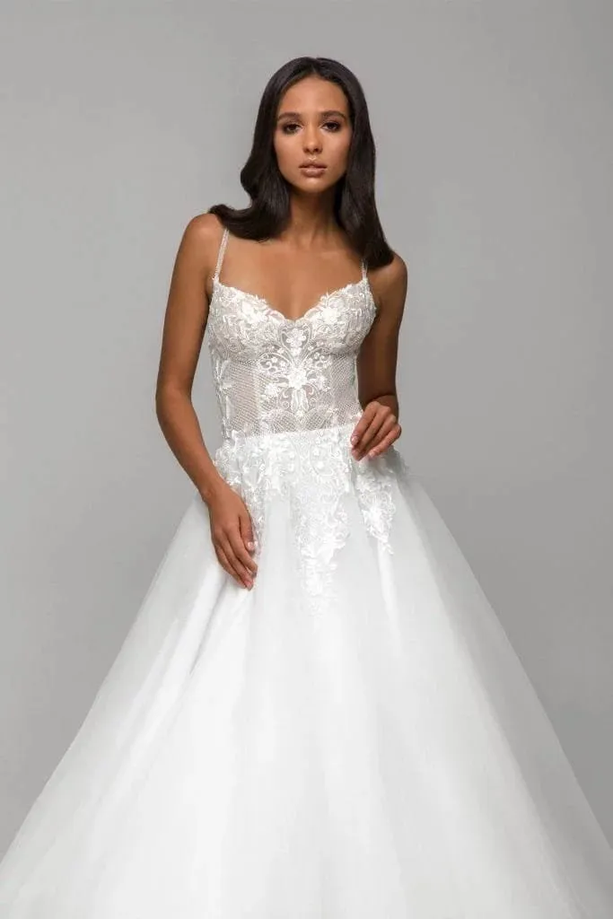 Exquisite A-line Wedding Dress Sleeveless Tulle Draped Pleat Open Back Bride Dresses Floor Length robe de mariée - Image 3