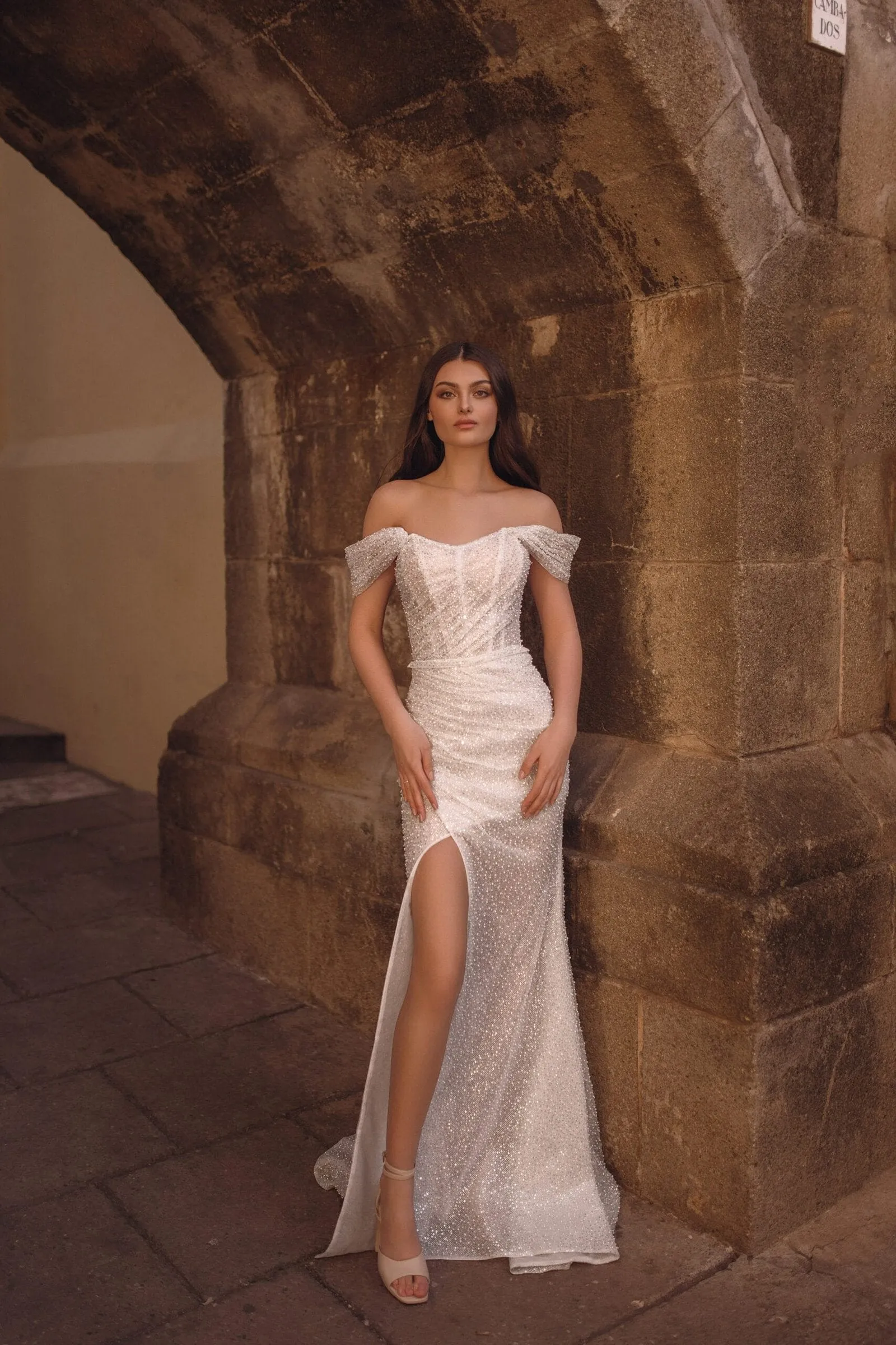 Fairy Tale-Inspired Mermaid Wedding Gown with Glittering Tulle for a Breathtakingly Elegant Bridal Look - Image 2