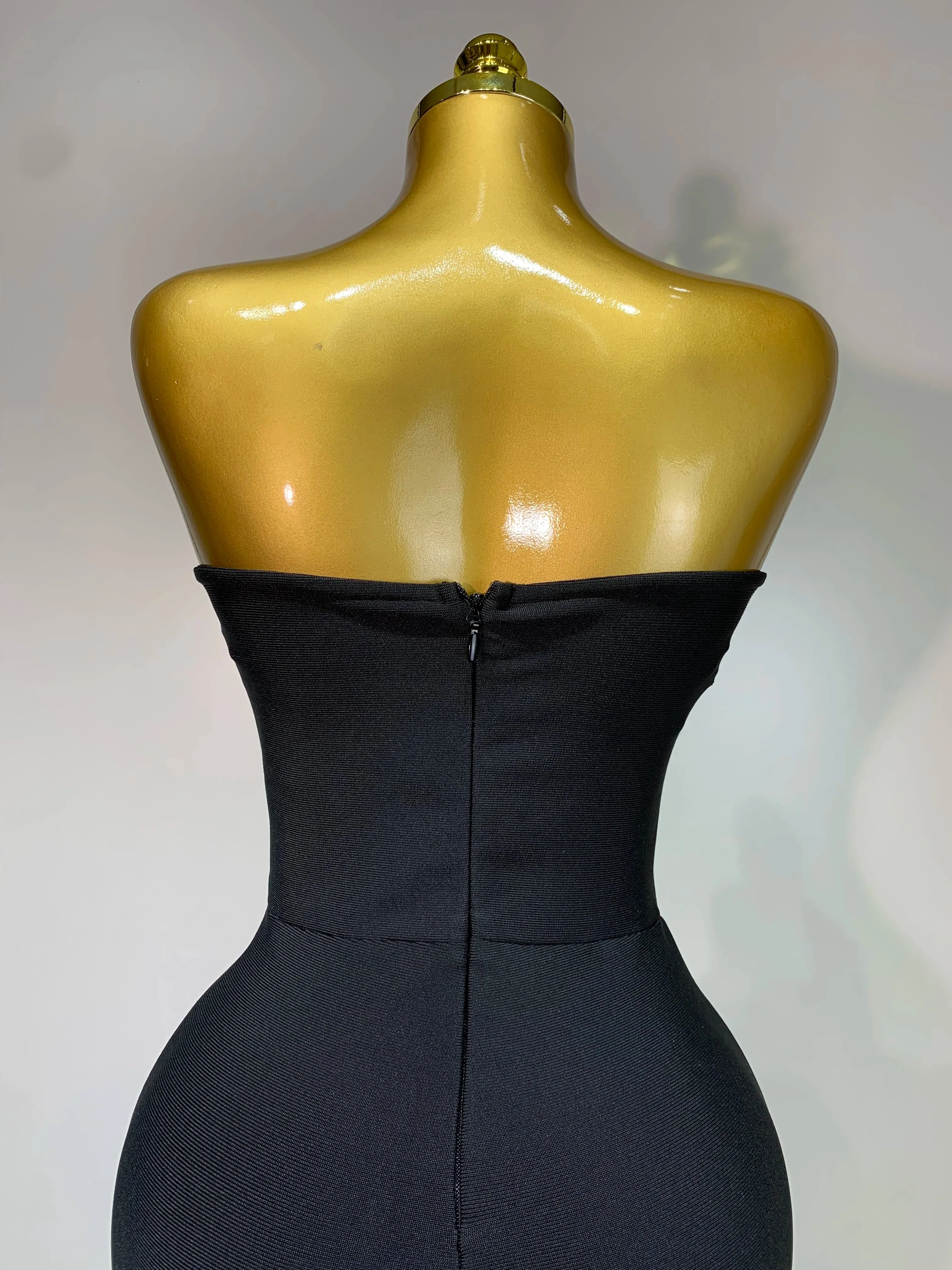 Fashion Celebrate Sparkly Rhinestone Women Sexy Strapless Bodycon Bandage Jumpsuit Runway Nightclub Party Luxury Birthday Outfit - Image 6