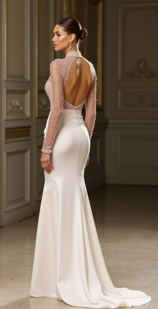 Fishtail Bridal Gown for Brides Who Love a Classic and Sleek Look - Image 3