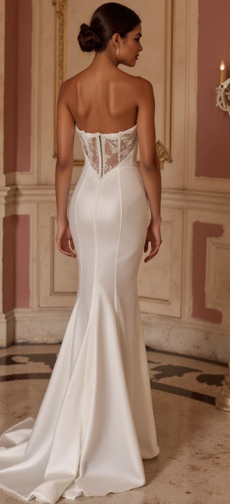 Fitted Wedding Dress with a Sleek Mermaid Silhouette - Image 3