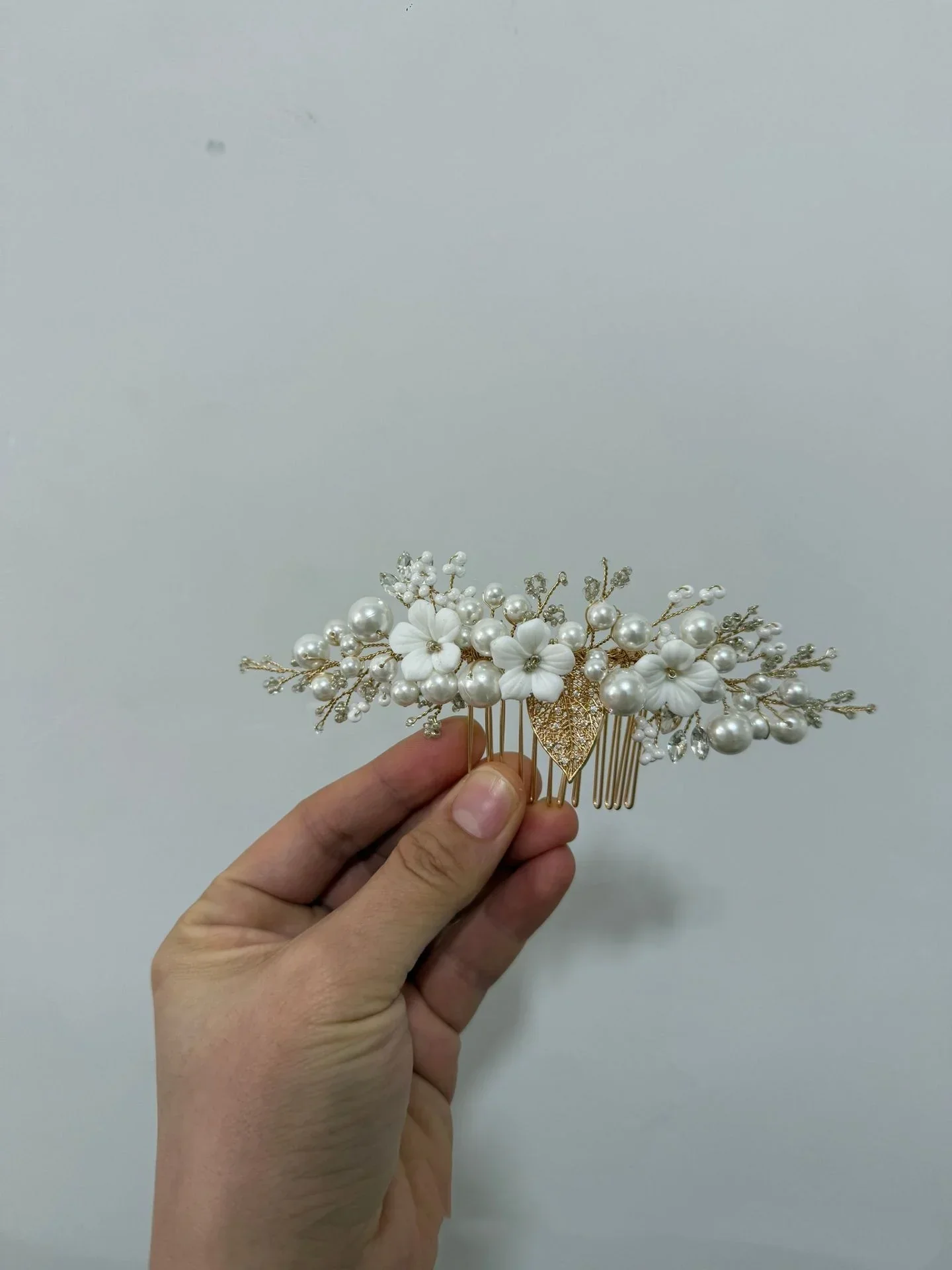Flower Bridal Hair Comb Headpieces For Wedding Hair Accessories Pearl Bride Hairpin Hair Clips Prom Wedding Hair Piece Headdress - Image 5