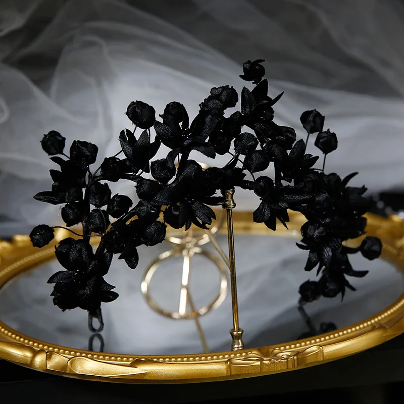 Flower Crowns For Wedding Bride Hair Accessories Floral Wreath Bridal Tiara Crown Headband Women Wedding Hair Pieces Headdress - Image 4
