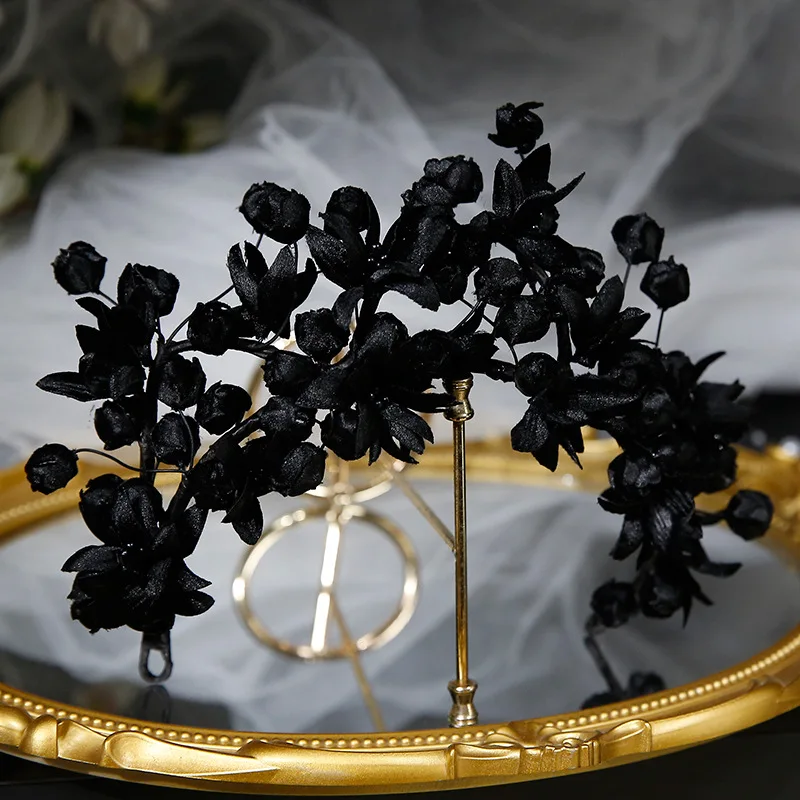 Flower Crowns For Wedding Bride Hair Accessories Floral Wreath Bridal Tiara Crown Headband Women Wedding Hair Pieces Headdress - Image 5