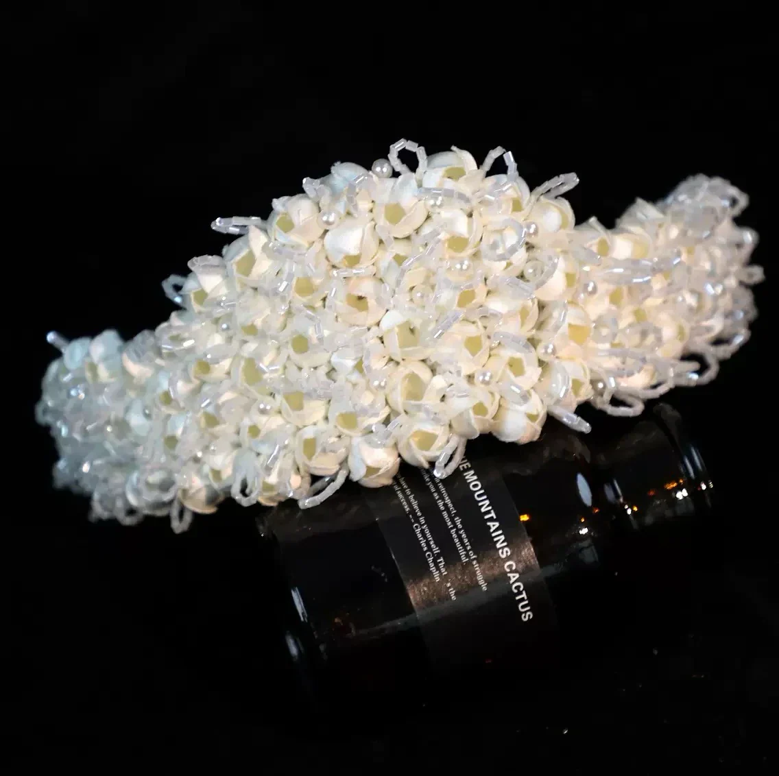 Flower Headband Hairband Pearl Headpieces Headdress For Brides Women Tiaras and Crowns Wedding Hair Accessories Bridal Jewelry - Image 2