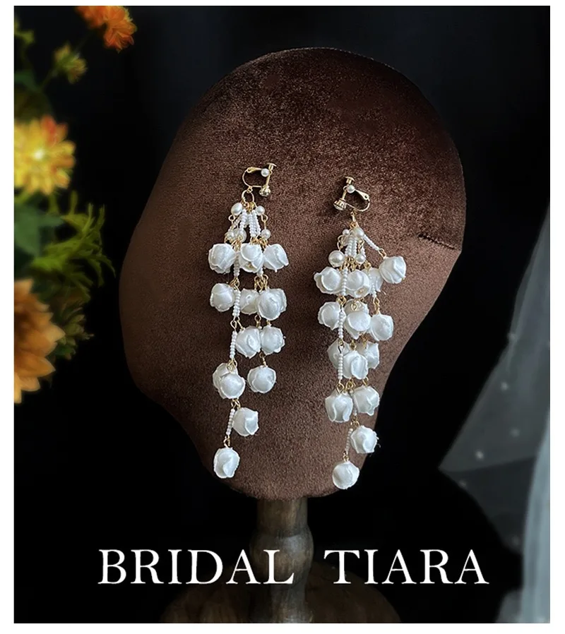 Flower Headband Hairband Pearl Headpieces Headdress For Brides Women Tiaras and Crowns Wedding Hair Accessories Bridal Jewelry - Image 5
