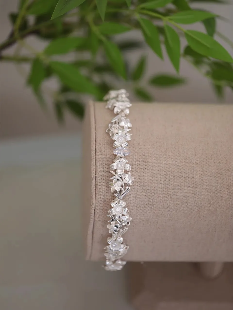 Flower Headband Hairband Silver Color Headpiece Bride Women Zircon Headwear Headdress Bridal Hair Jewelry Wedding Accessories - Image 6