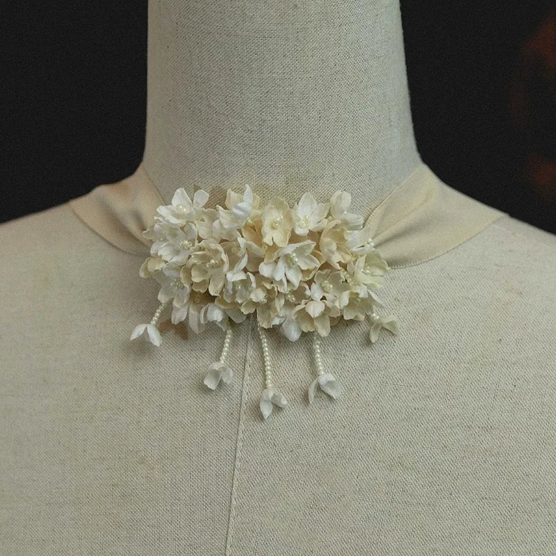 Flower Headband Headpiece Pearl Floral Hairband For Brides Women Headwear Headdress Bridal Jewelry Wedding Hair Accessories - Image 2