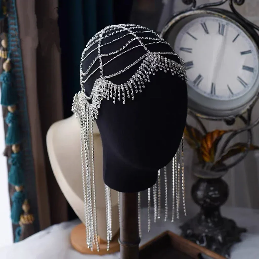 Flower Lace Headbands Hairbands Pearl Rhinestones Headpieces Headwear For Brides Women Bridal Jewelry Wedding Hair Accessories - Image 9
