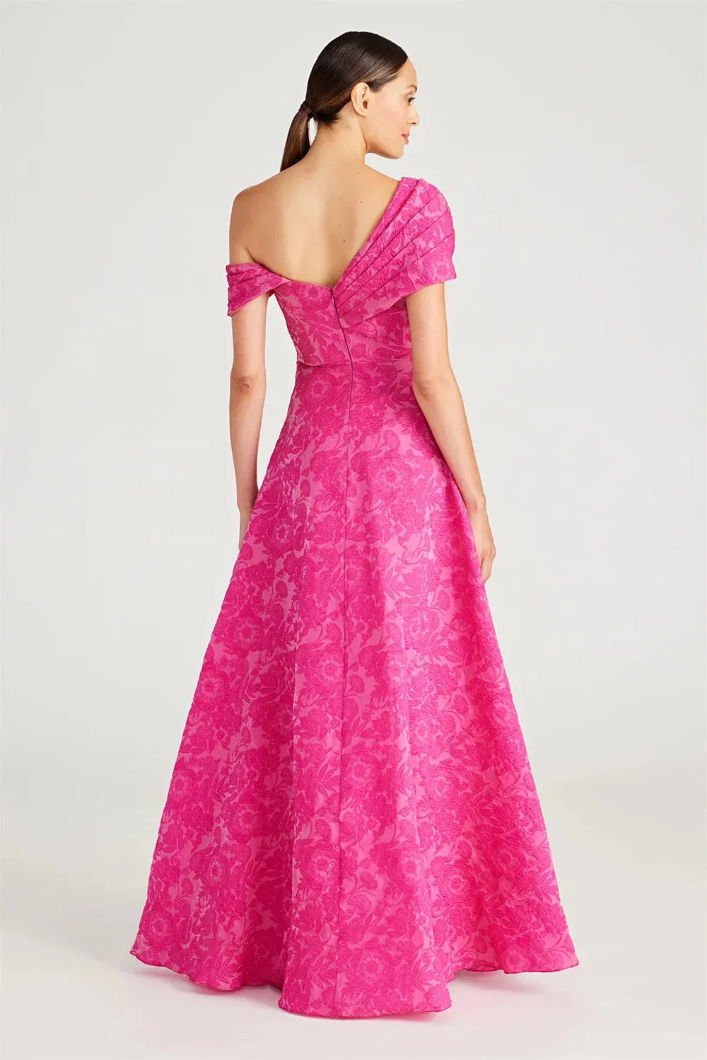 Fuchsia Prom Dresses Off the Shoulder A-line Wedding Dress Elegant Sleeveless Floor-Length Vestidos De Fiesta - Image 2