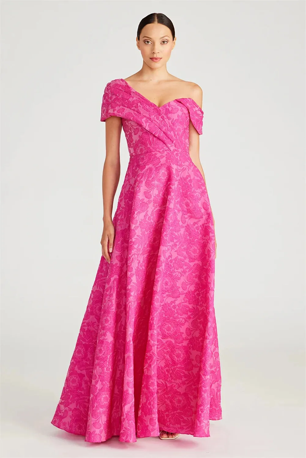 Fuchsia Prom Dresses Off the Shoulder A-line Wedding Dress Elegant Sleeveless Floor-Length Vestidos De Fiesta - Image 5