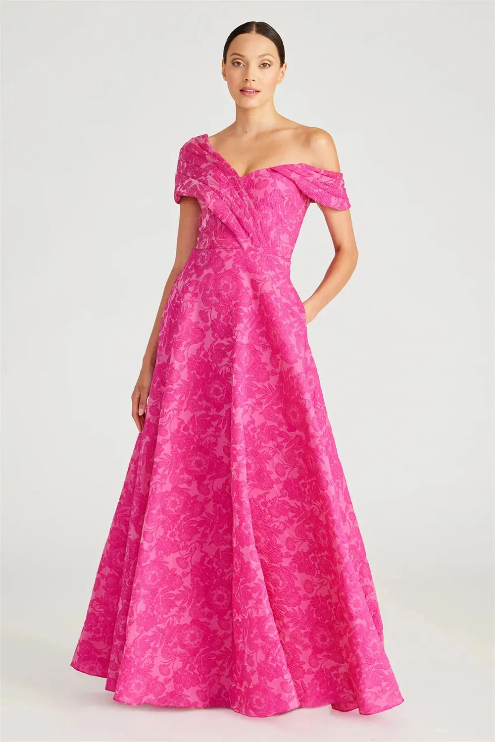 Fuchsia Prom Dresses Off the Shoulder A-line Wedding Dress Elegant Sleeveless Floor-Length Vestidos De Fiesta - Image 6
