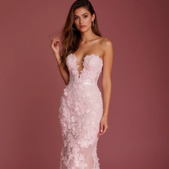 Glamorous Evening Dress and Prom Dress with a Tulle Skirt for a Soft and Romantic Look - Image 4