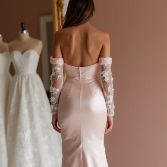 Glamorous Pink Evening Dress & Prom Dress with Sculpted Fit and Flowing Skirt - Image 5