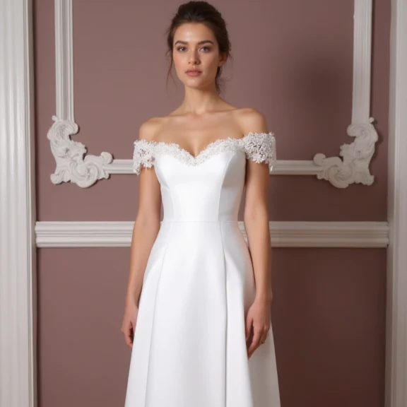 Glamorous Short Wedding Dress and Mini Dress with a Fitted Silhouette and Beading - Image 4