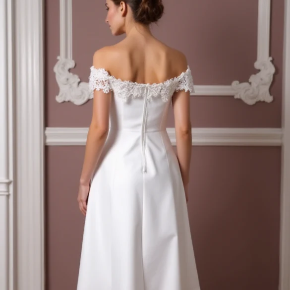 Glamorous Short Wedding Dress and Mini Dress with a Fitted Silhouette and Beading - Image 5