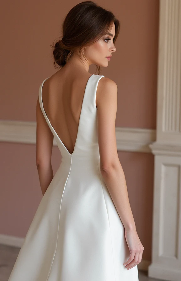 Glamorous White A-Line Bridal Gown with Sparkling Beads and Elegant Train - Image 3