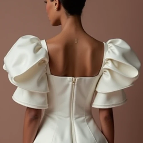 Glamorous White Mini Short Wedding Dress with Beaded Bodice for a Sparkling Wedding Style - Image 5