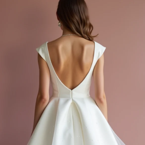 Glamorous White Mini Short Wedding Dress with Beaded Straps for Extra Sparkle - Image 5