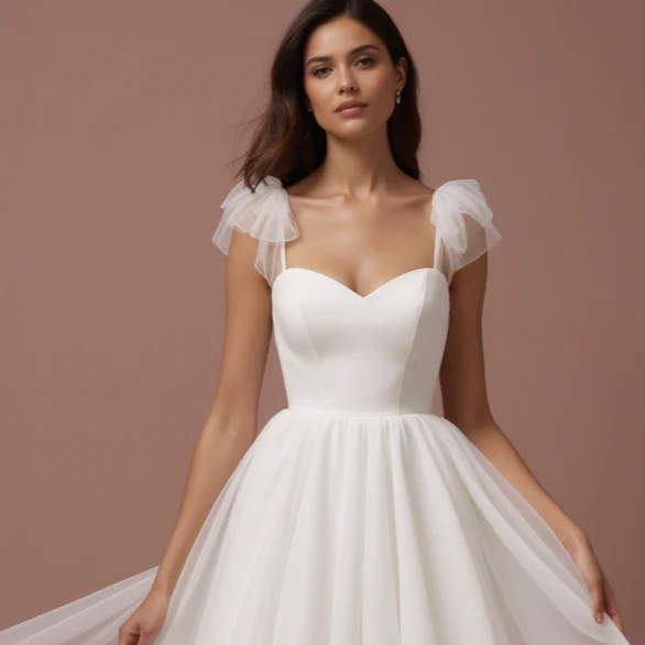 Glamorous White Princess Ball Gown Wedding Dress for a Statement Bridal Look - Image 4
