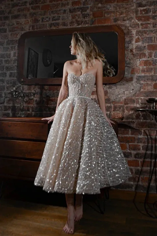 Sequin Wedding Dress Vestido De Novia Satin Mermaid Princess Bridal Gown Bow Simple Court Train Dress - Image 4