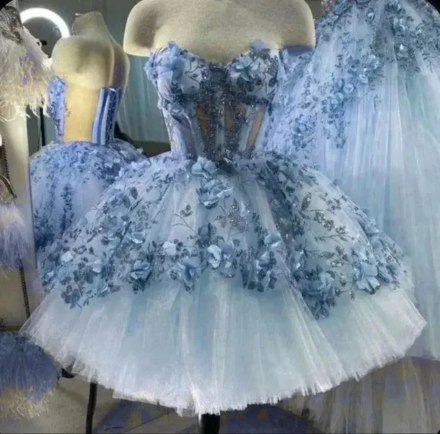 Glittering Flower Dress Ball Gown Quinceanera Dresses Sweet 15 Party Sweetheart Corest Vestidos De 15 Anos - Image 4