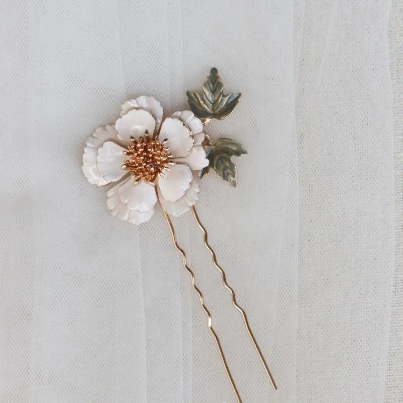 Gold Color Headpieces Flower Leaf Hair Combs Pins Clips Bridesmaids Brides Hairpins For Women Wedding Accessories Bridal Jewelry - Image 2