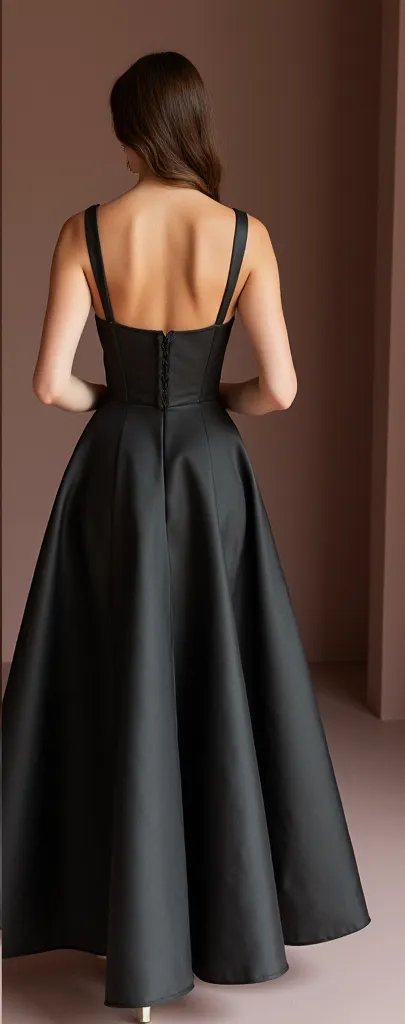 Gothic Black Wedding Dress with a Corset Bodice for a Dramatic Fit - Image 3