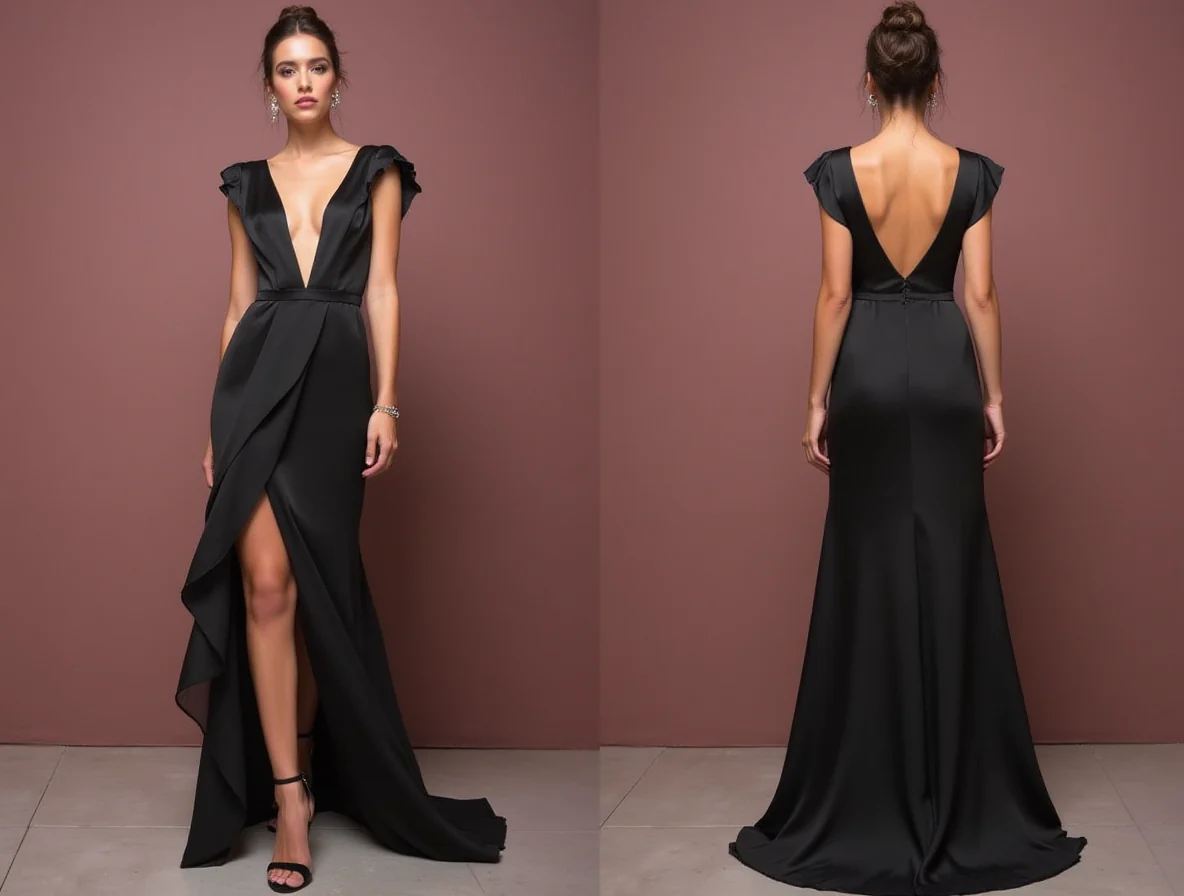Gothic Black Wedding Dress with a Vintage Touch for Dark Romance