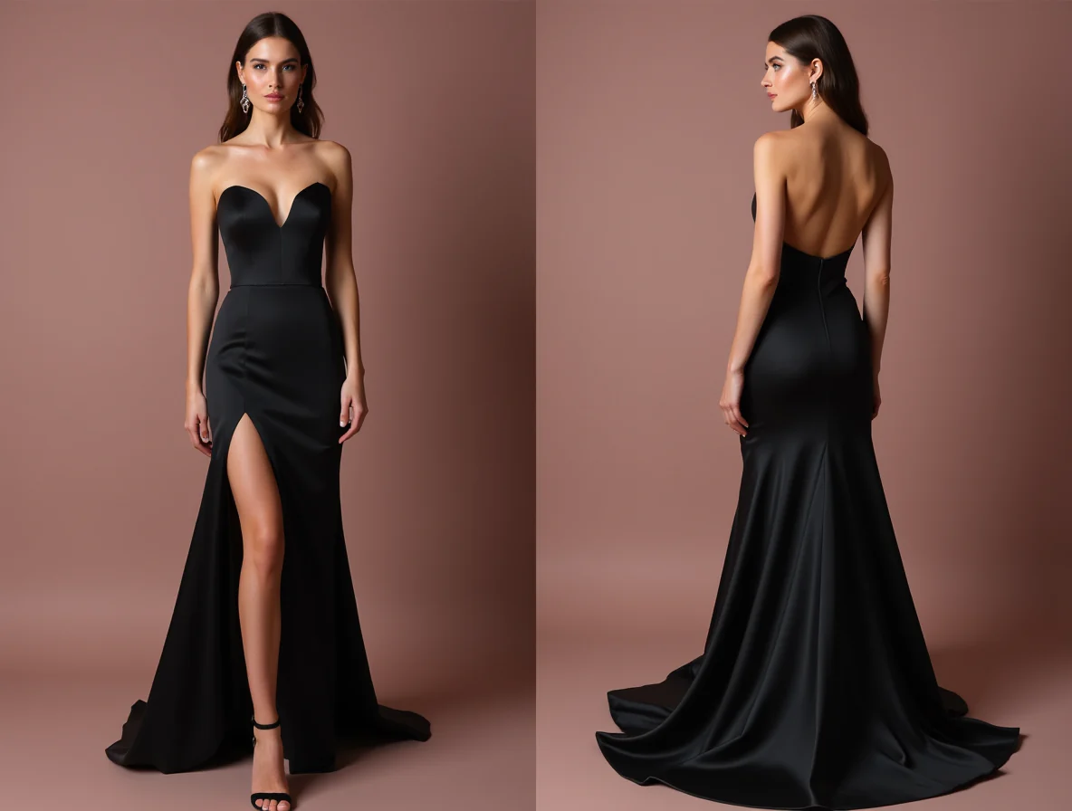Gothic Black Wedding Dress with Velvet Accents for a Luxurious Feel