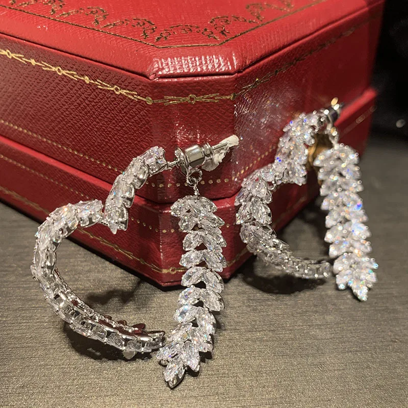 High Quality AAA Zircon Bridal Earrings Heart Zirconia Wedding Earring For Brides Women Accessories Birthday Gifts Jewelry - Image 3