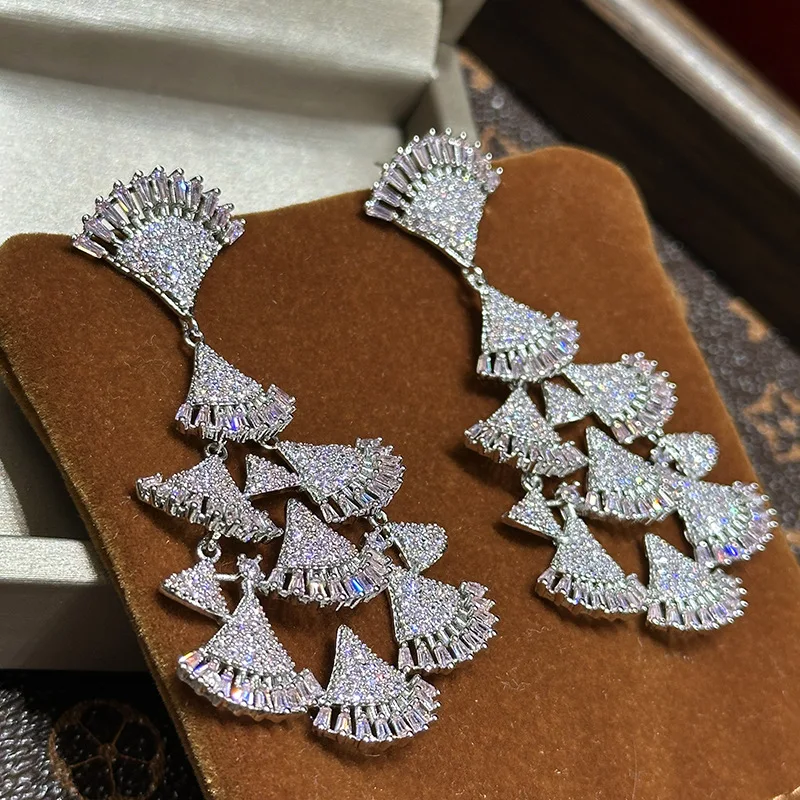 High Quality CZ AAA Zircon Bridal Earrings Cubic Zirconia Wedding Earring For Women Bride Accessories Dinner Party Dress Jewelry - Image 3