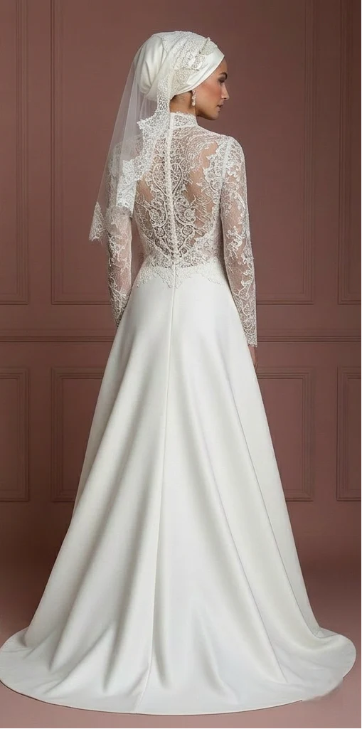 Hijab Bridal Gown Sale Modest Wedding Dress Style Muslim - Image 3