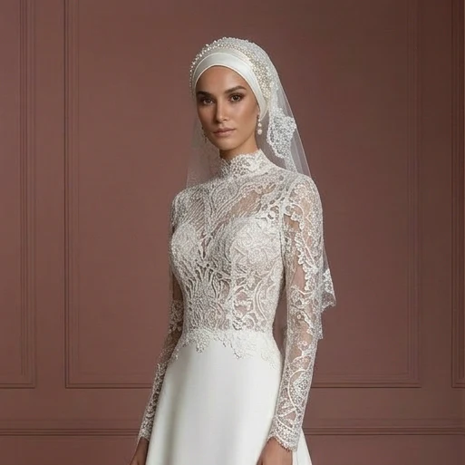 Hijab Bridal Gown Sale Modest Wedding Dress Style Muslim - Image 4