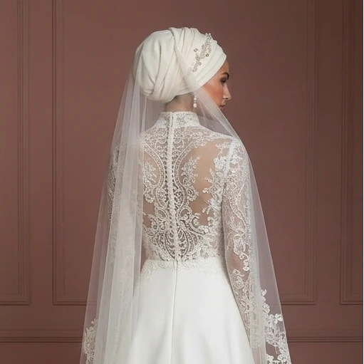 Hijab Bridal Wedding Dress Contemporary Modest Style Muslim - Image 5