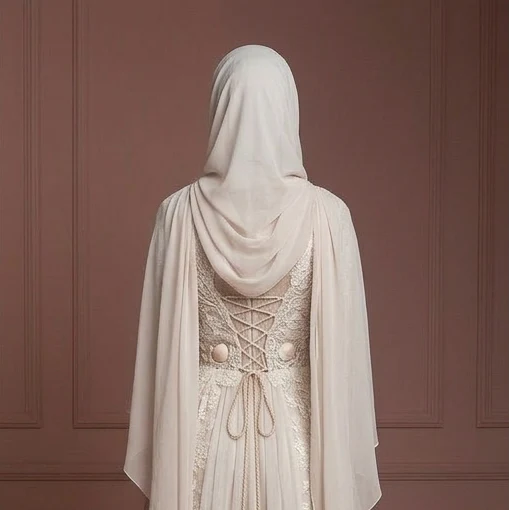 Hijab Wedding Dress For Destination Wedding Bridal Muslim - Image 5
