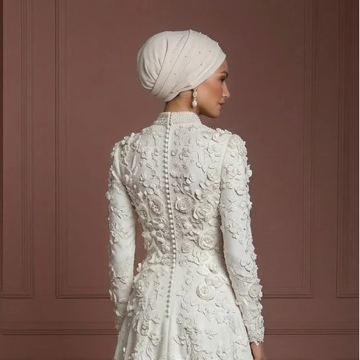 Hijab Wedding Dress For Modern Islamic Bride Muslim - Image 5