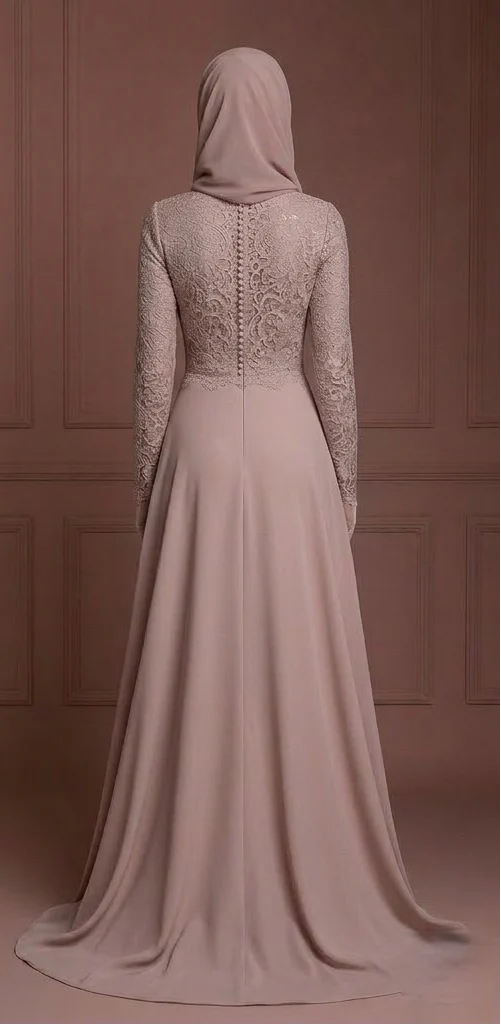 Hijab Wedding Dress Timeless Elegant Islamic Bridal Gown Muslim - Image 3