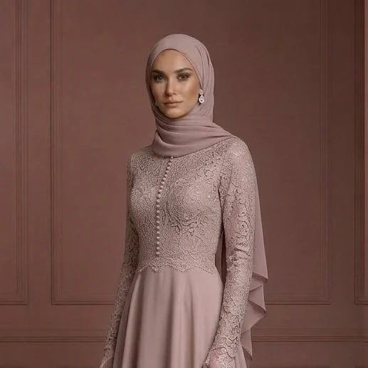 Hijab Wedding Dress Timeless Elegant Islamic Bridal Gown Muslim - Image 4