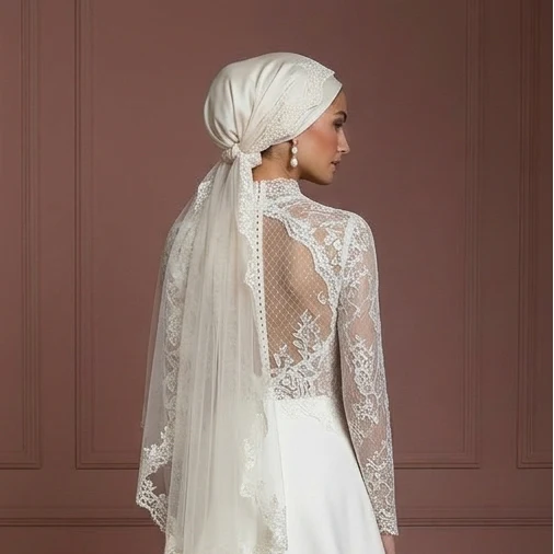 Hijab Wedding Dress With Romantic Elegant Style Muslim - Image 5