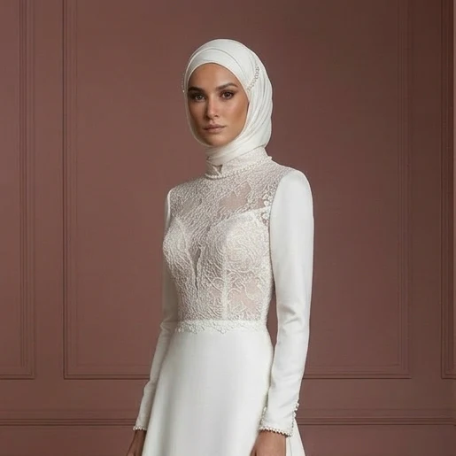 Hijab Wedding Dress With Timeless Bridal Style Muslim - Image 4