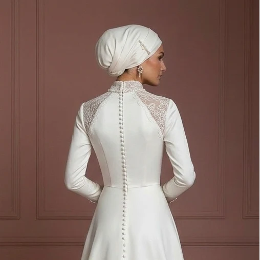 Hijab Wedding Dress With Timeless Bridal Style Muslim - Image 5