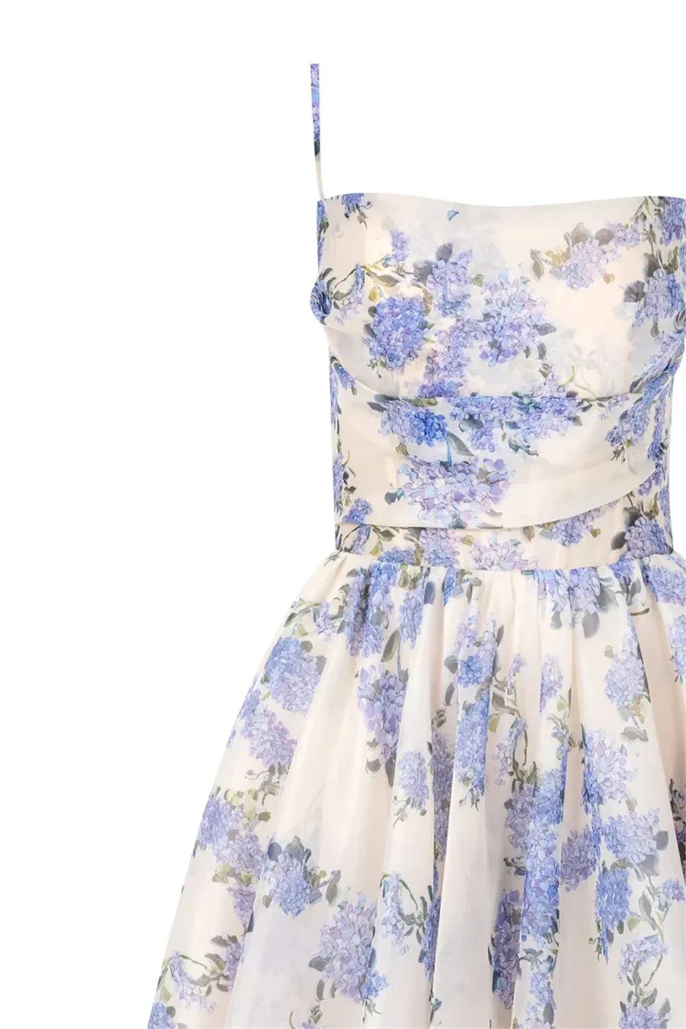 Spaghetti Strap Midi Dress Sweet Knee Lenght Vestidos De Noche Blue Printing Short Lenght Prom Dresses - Image 5
