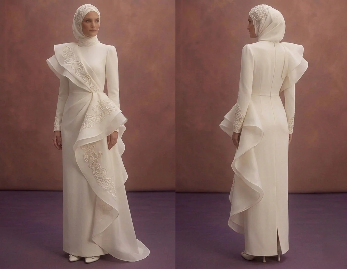 Ivory Modest Evening Dresses for Prom – Muslim-Friendly Styles