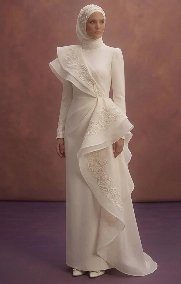 Ivory Modest Evening Dresses for Prom – Muslim-Friendly Styles - Image 2