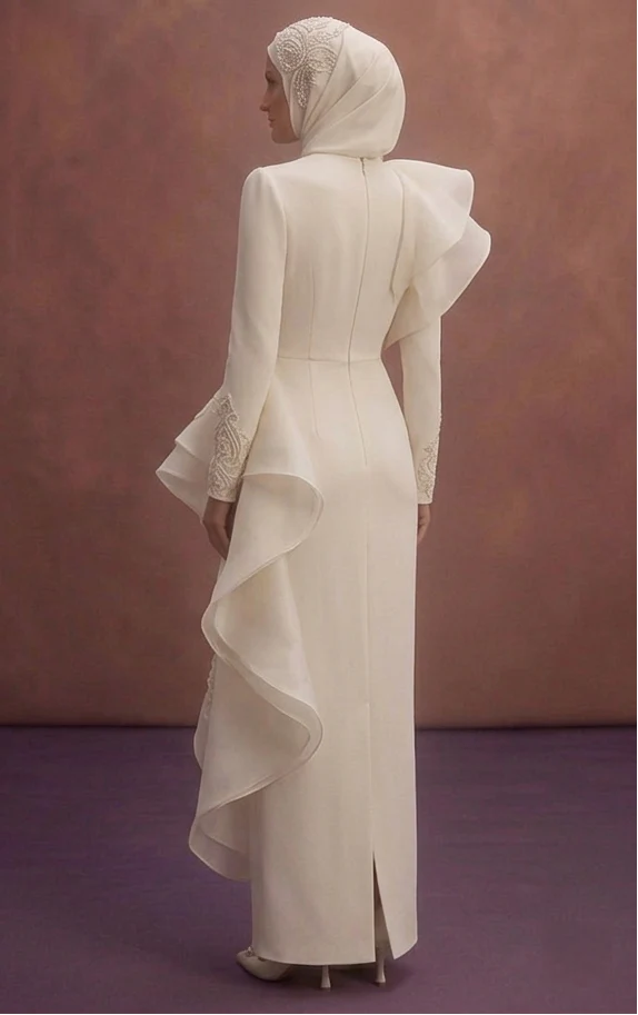 Ivory Modest Evening Dresses for Prom – Muslim-Friendly Styles - Image 3