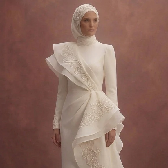 Ivory Modest Evening Dresses for Prom – Muslim-Friendly Styles - Image 4